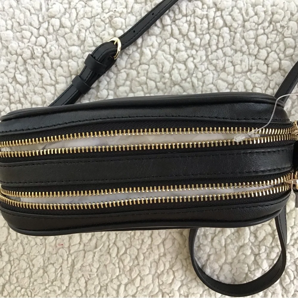 Ted Baker Black Crossbody Bag with Gold Accents - Picture 2 of 8